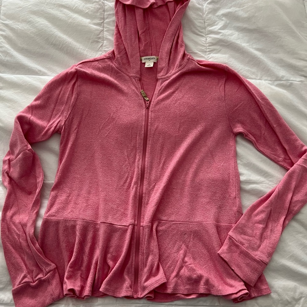 Crewcuts zip up hoodie, size 14. EUC